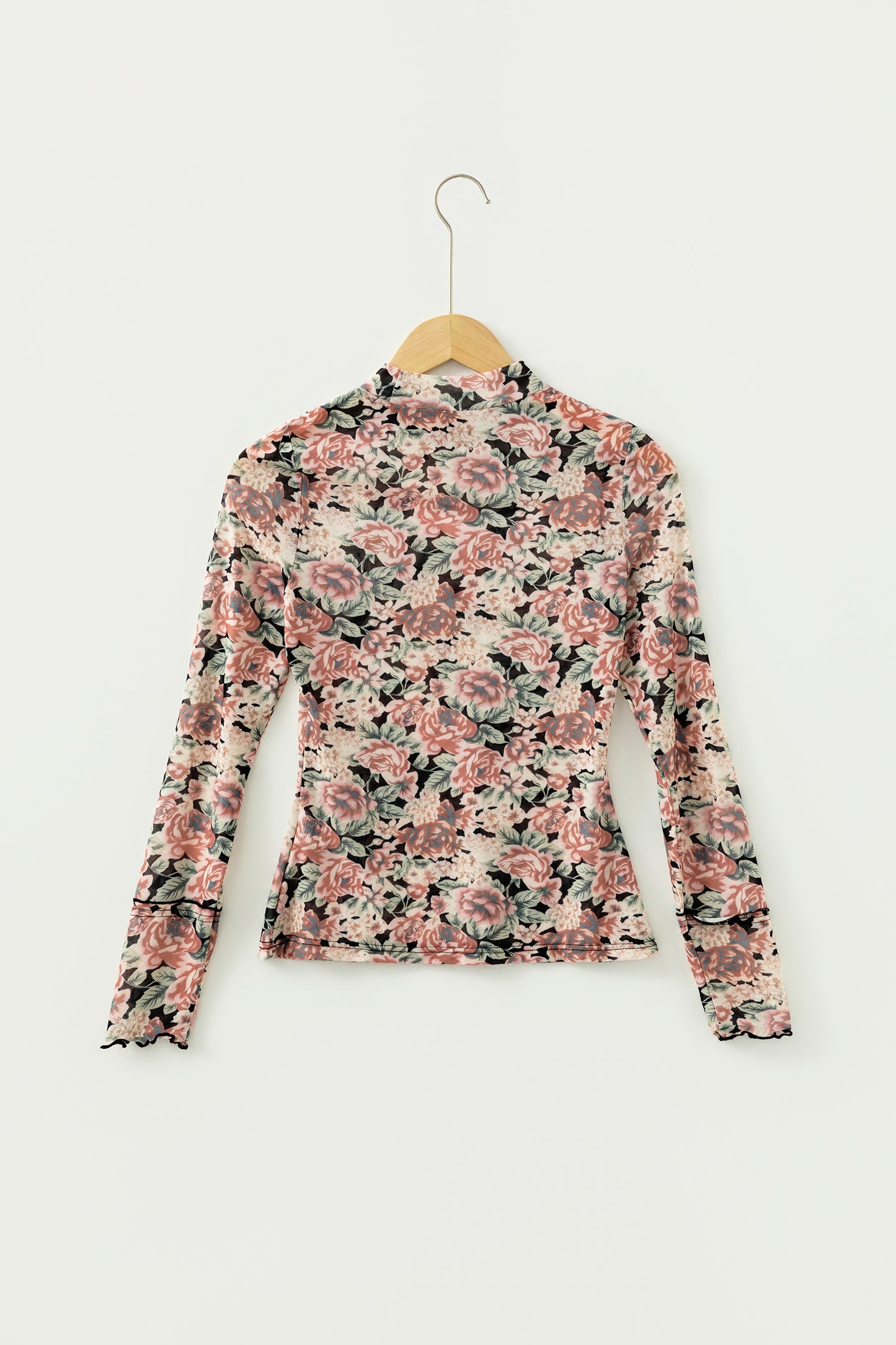Rosewood Sheer Mesh Top