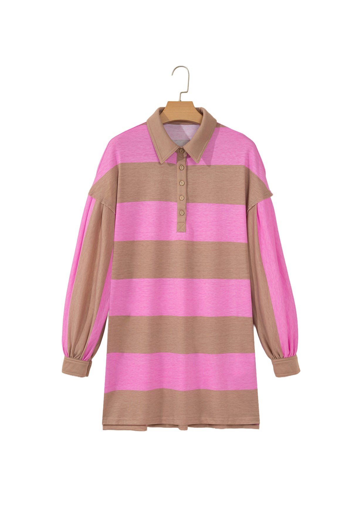 The Rosé & Latte Stripe Dress