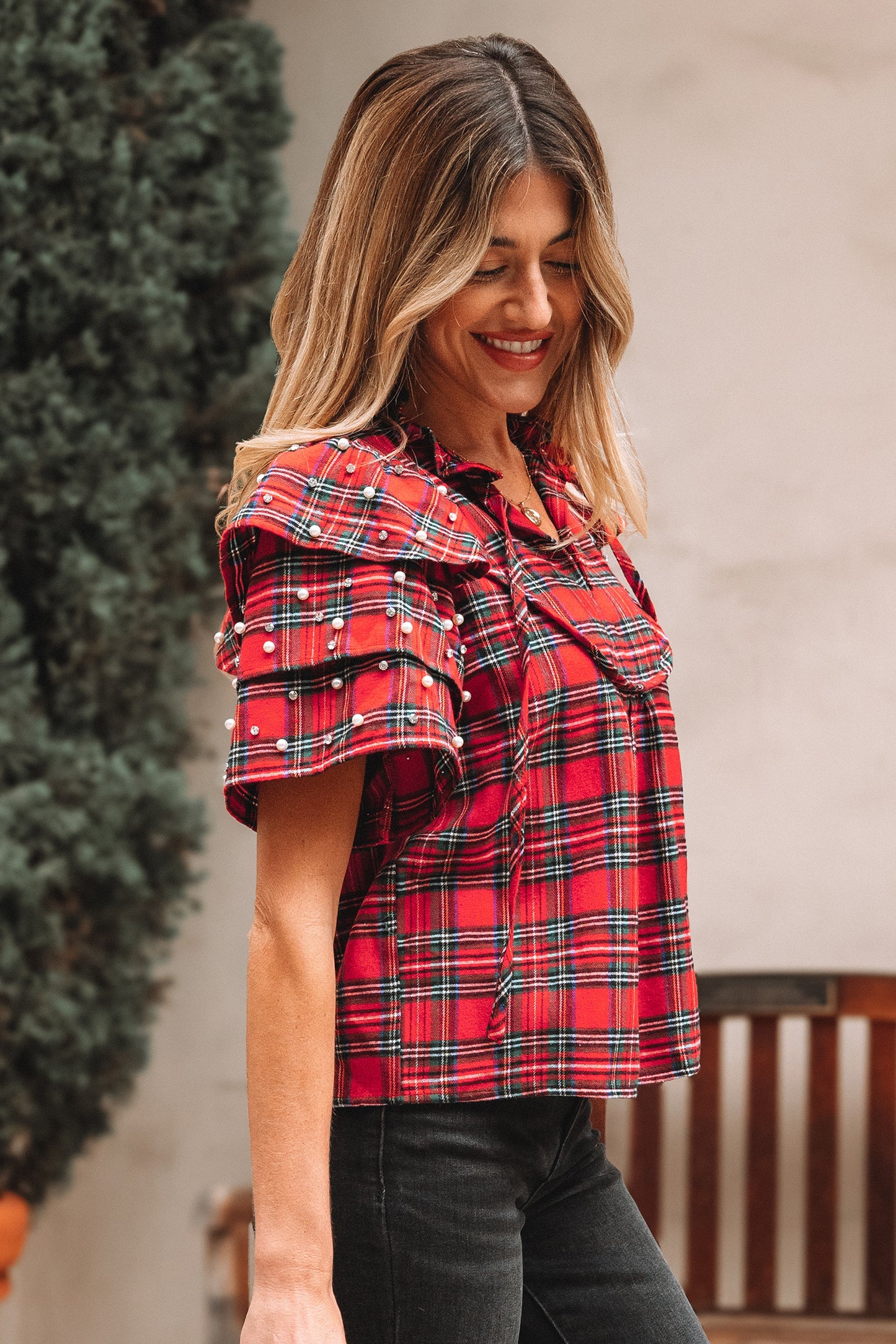 Merry Manor Ruffle Blouse