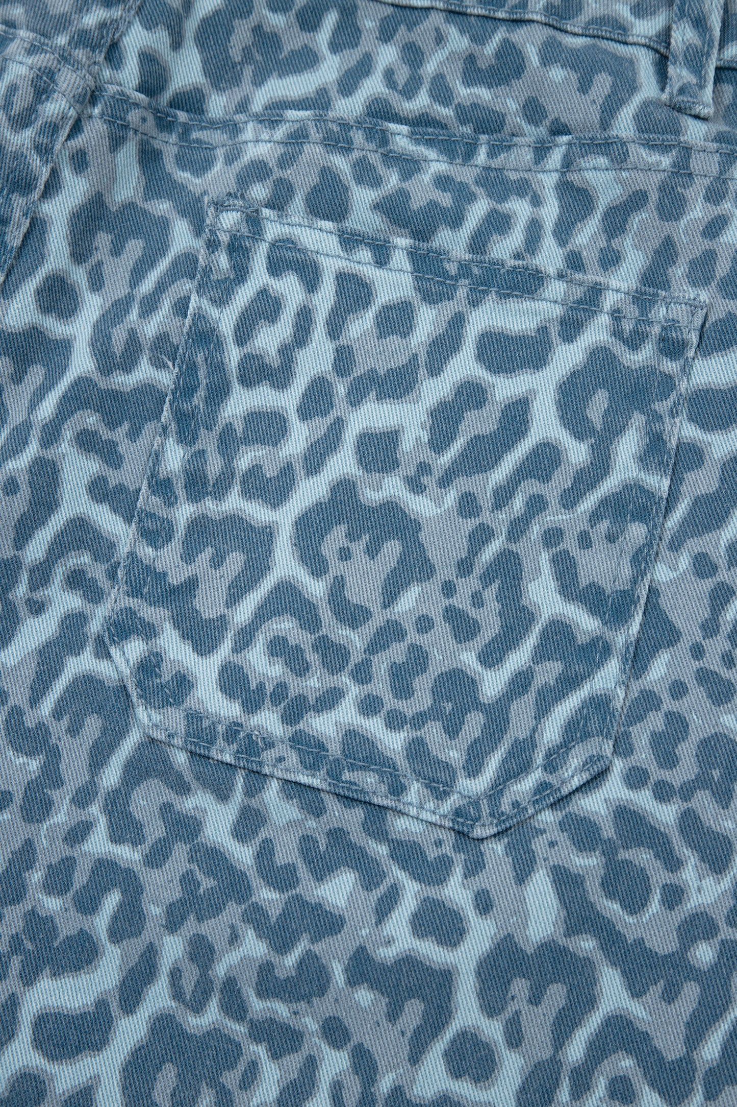 Blue Haze Leopard Wide-Leg Pants