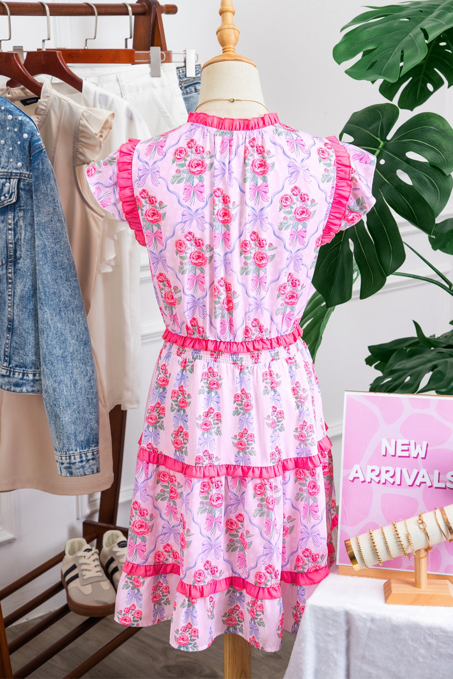 Petal Charm Ruffle Mini Dress