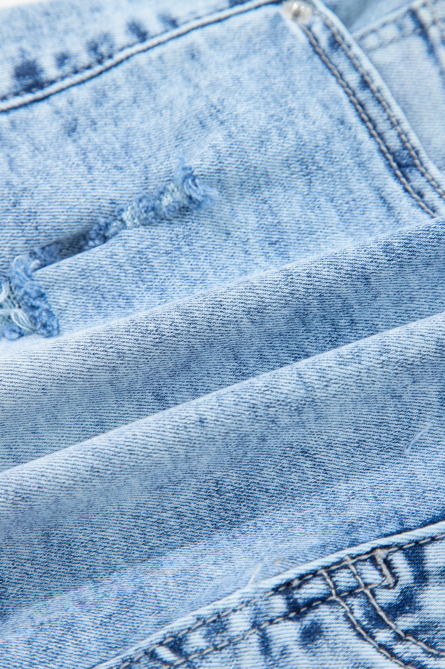 Coastal Fringe Denim Shorts