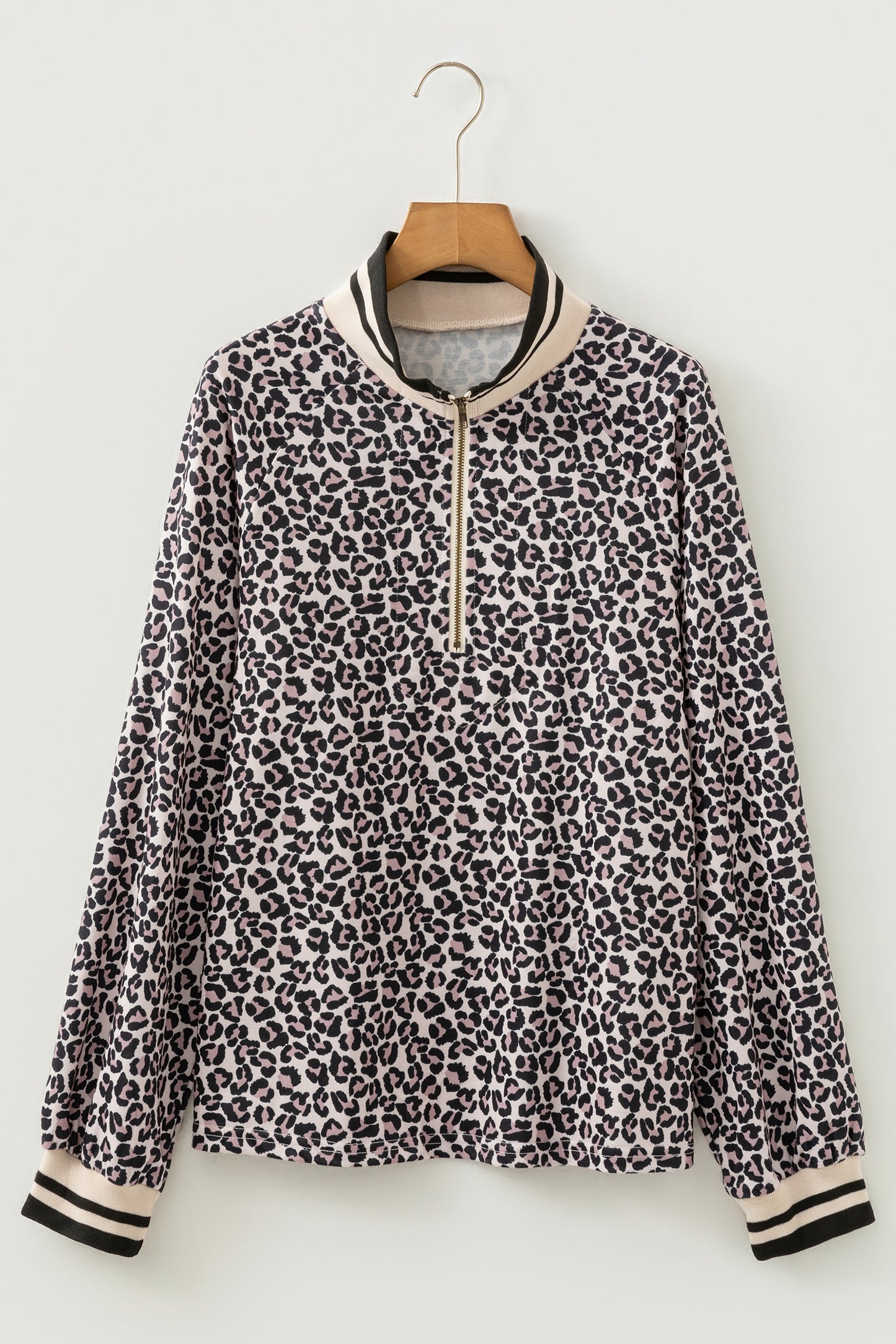 Untamed Elegance Leopard Half-Zip