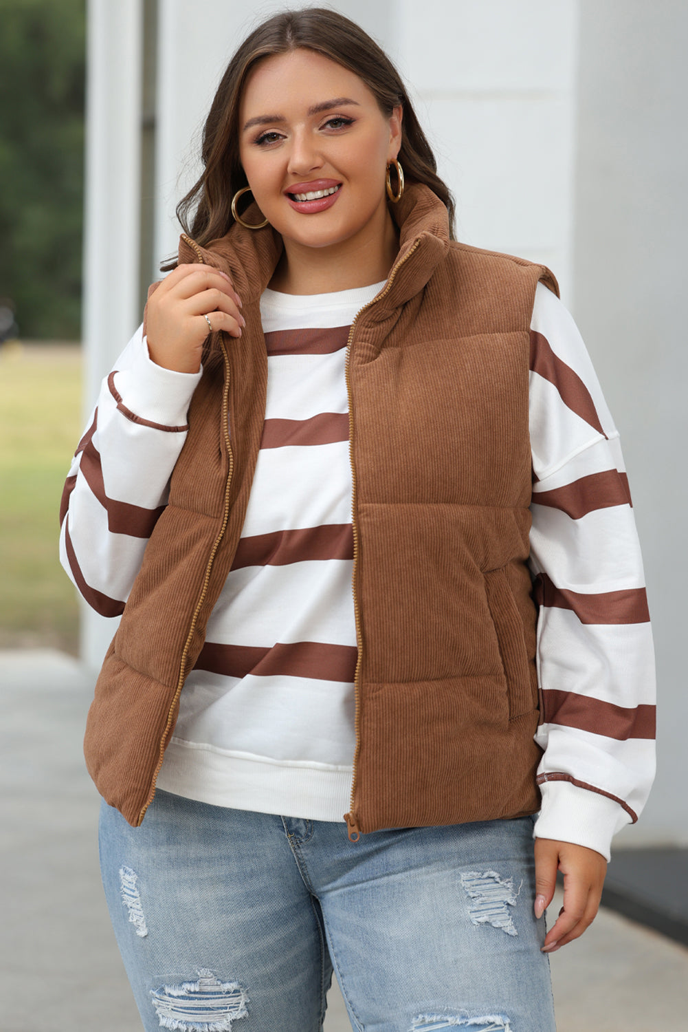 The Aspen Cord Puffer Vest