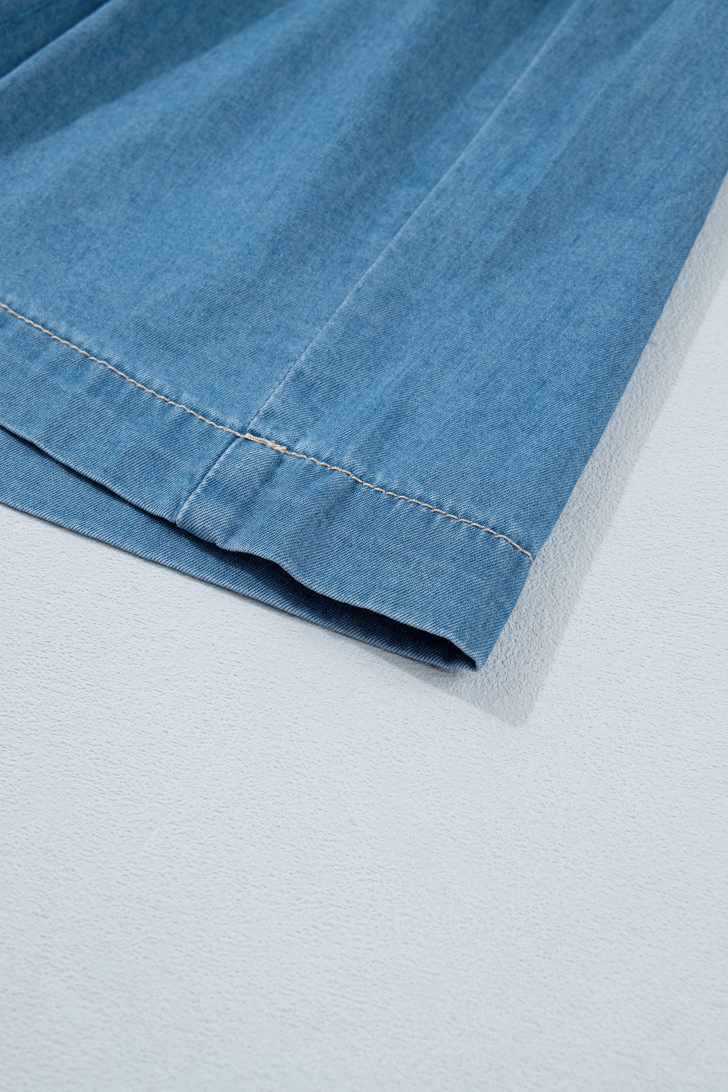 The Chambray Charm Mini Skirt