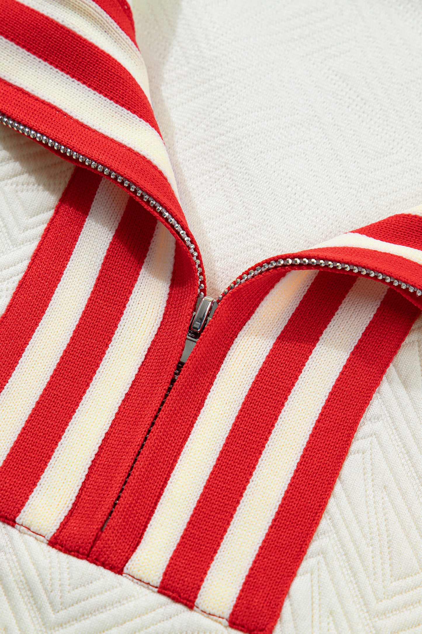 Ivory Lines Half Zip