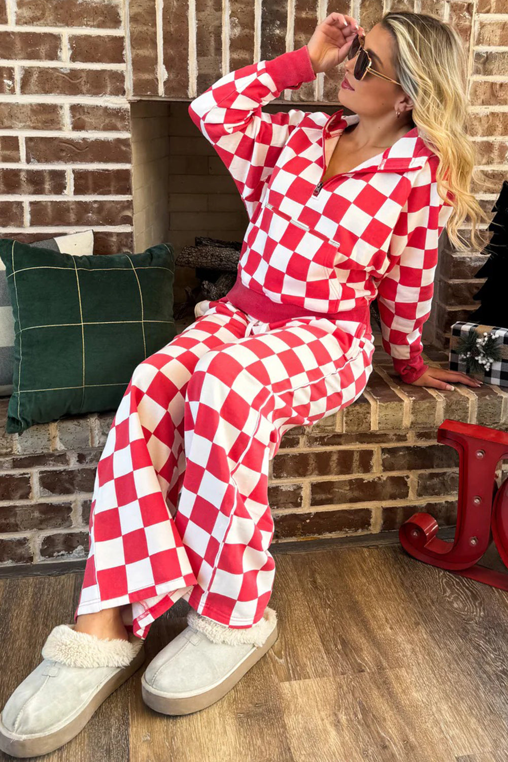 Peppermint Check Lounge Set
