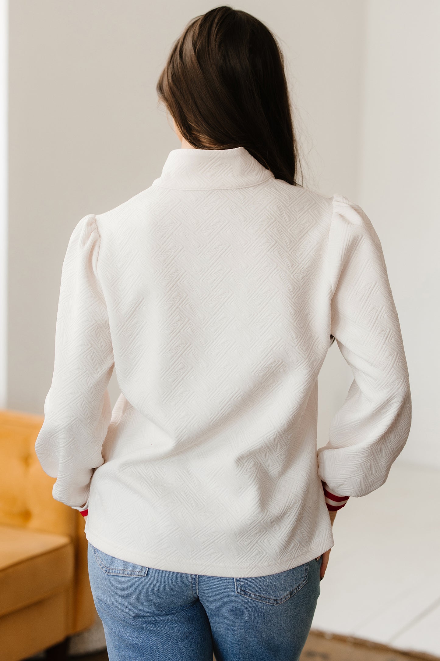 Ivory Lines Half Zip