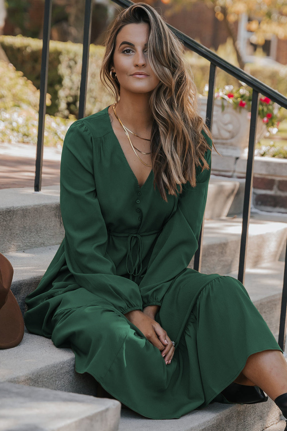 Evergreen Tiered Maxi Dress