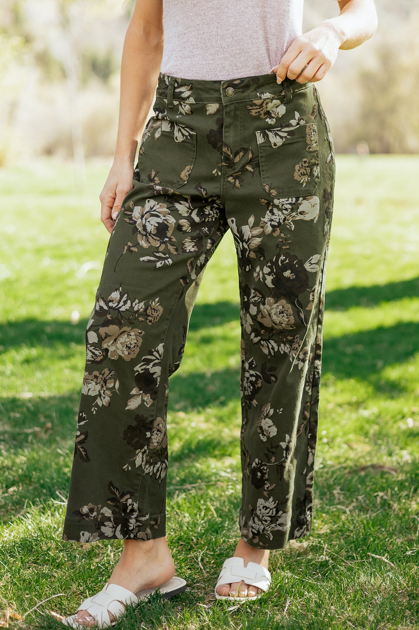 Woodland Rose Straight Leg Pants