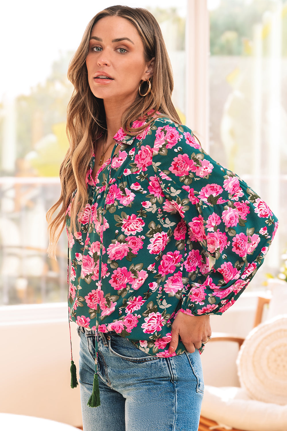 The Garden Party Tie Blouse