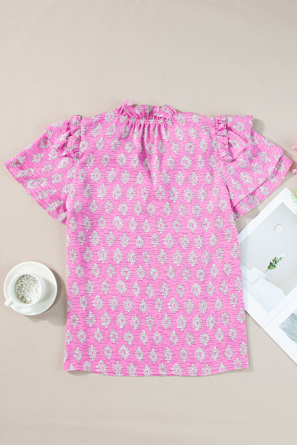 Pink Petal Ruffle Blouse